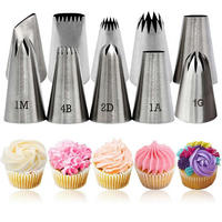 SPRITZTÜLLEN Set 10 Stück Edelstahl - Silberfarben, Metall (3/2/4.7cm)