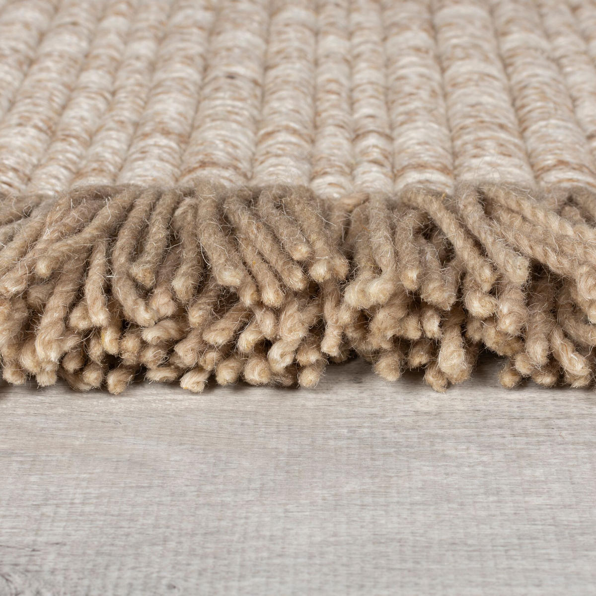 TEPPICH Kurzflor Farmhaus Unifarben, Wohnzimmer Beige Rechteckig 120x170 - Beige, Textil (120/170cm) - KADIMA DESIGN