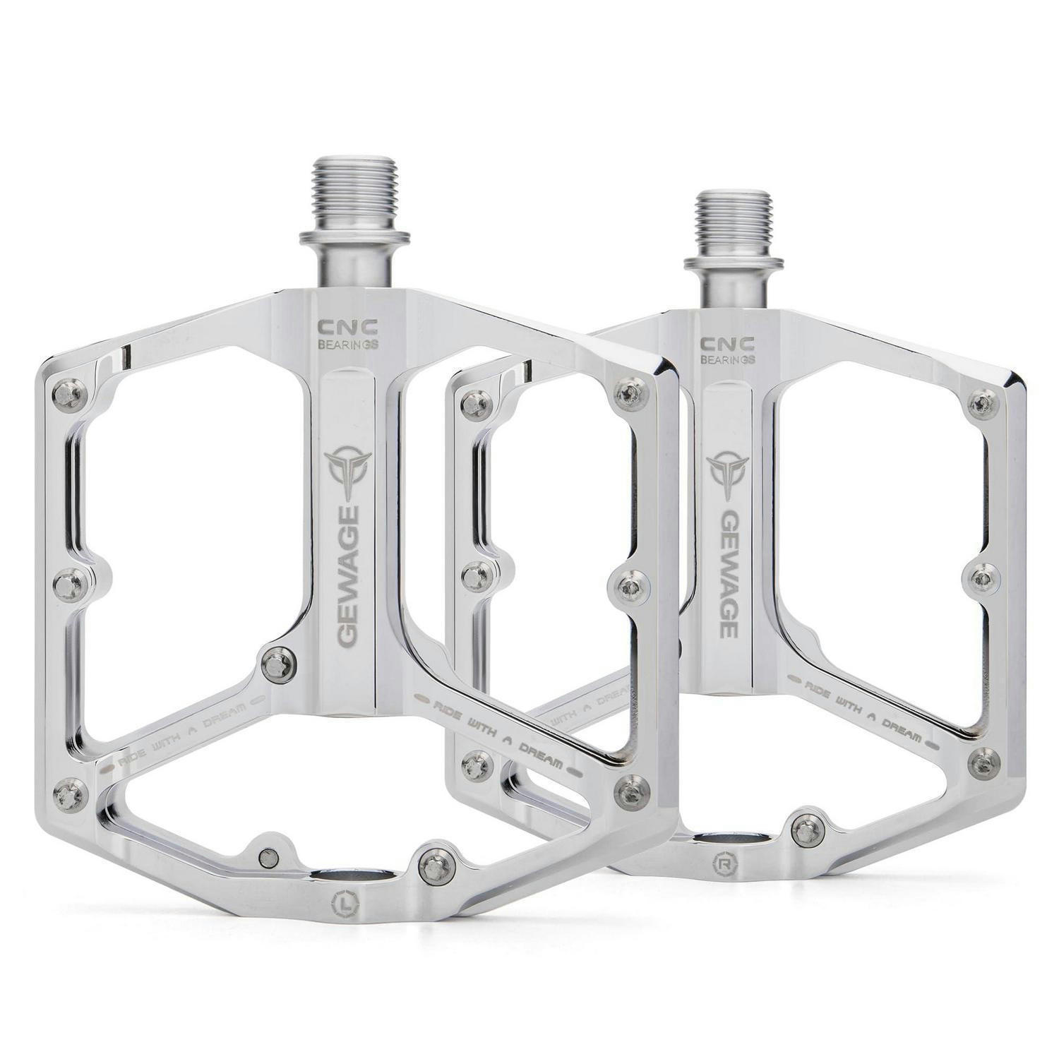 FAHRRADPEDALE Rennrad/Mountainbike 3 Lager Silber - Silberfarben, Metall (10/1.4/10.4cm)