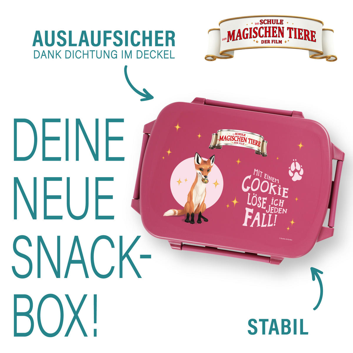 BROTDOSE Kinder mit Fächern - Rot, Kunststoff (15.4/7.2/20.5cm) - Stoneline