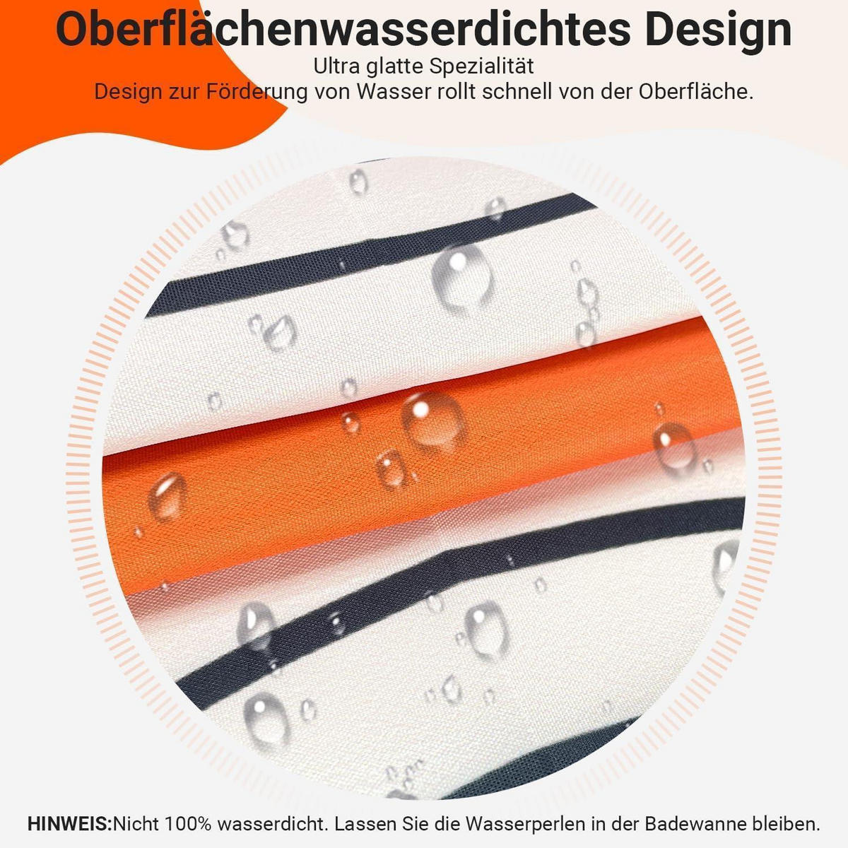DUSCHVORHANG Geometrische Kurve 100 x 200 cm - Multicolor, Textil (100/200cm)