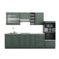 KUHINJSKI BLOK Fame-Line Zeleno-zlato Country House/Anthracite 280 cm , DP Marmor - zelena/antracit, leseni material (280/153.6/60cm) - Vicco