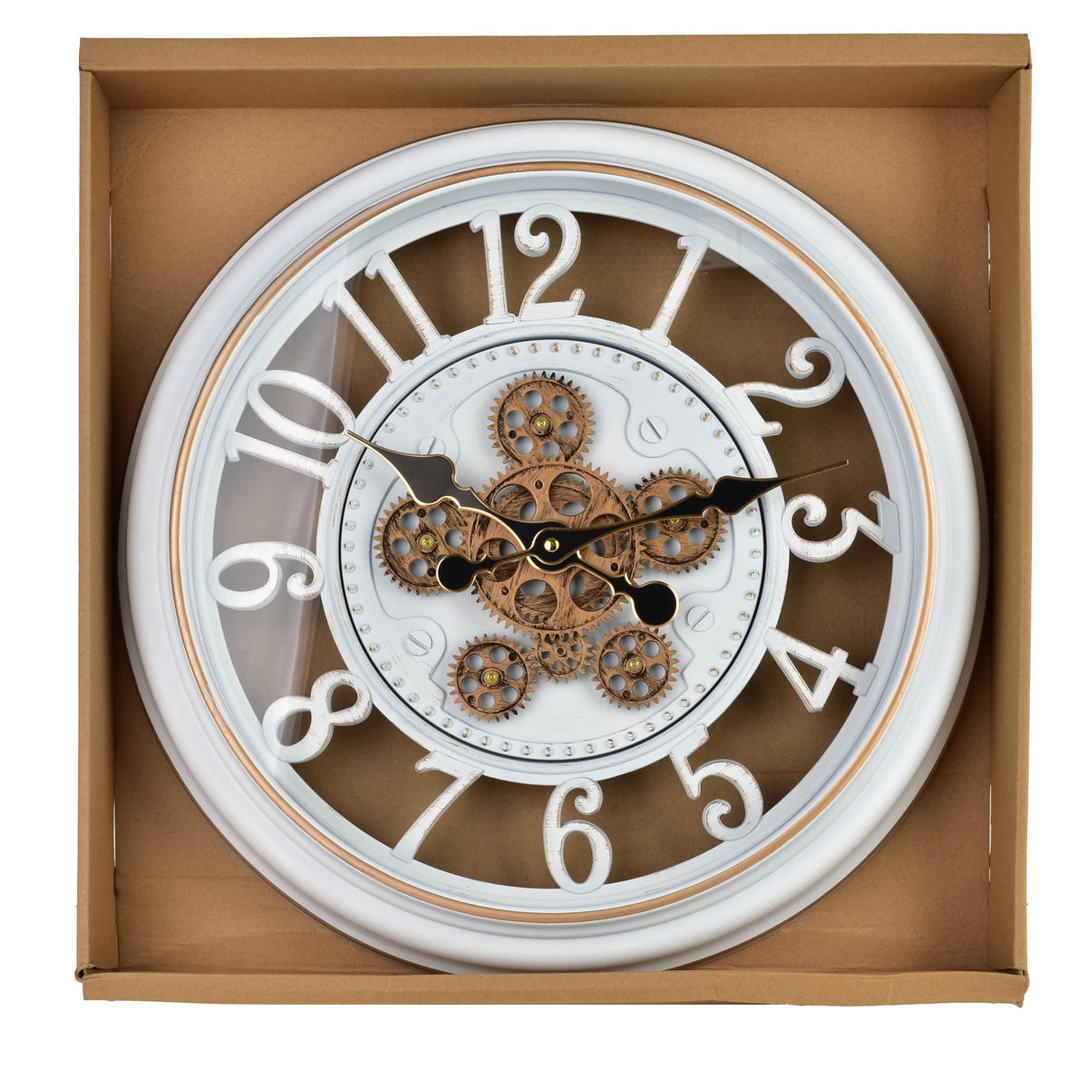 WANDUHR Ramsey Weiß 45/7/45 cm Kunstoff - Weiß, Kunststoff (45/45/7cm) - Mondex