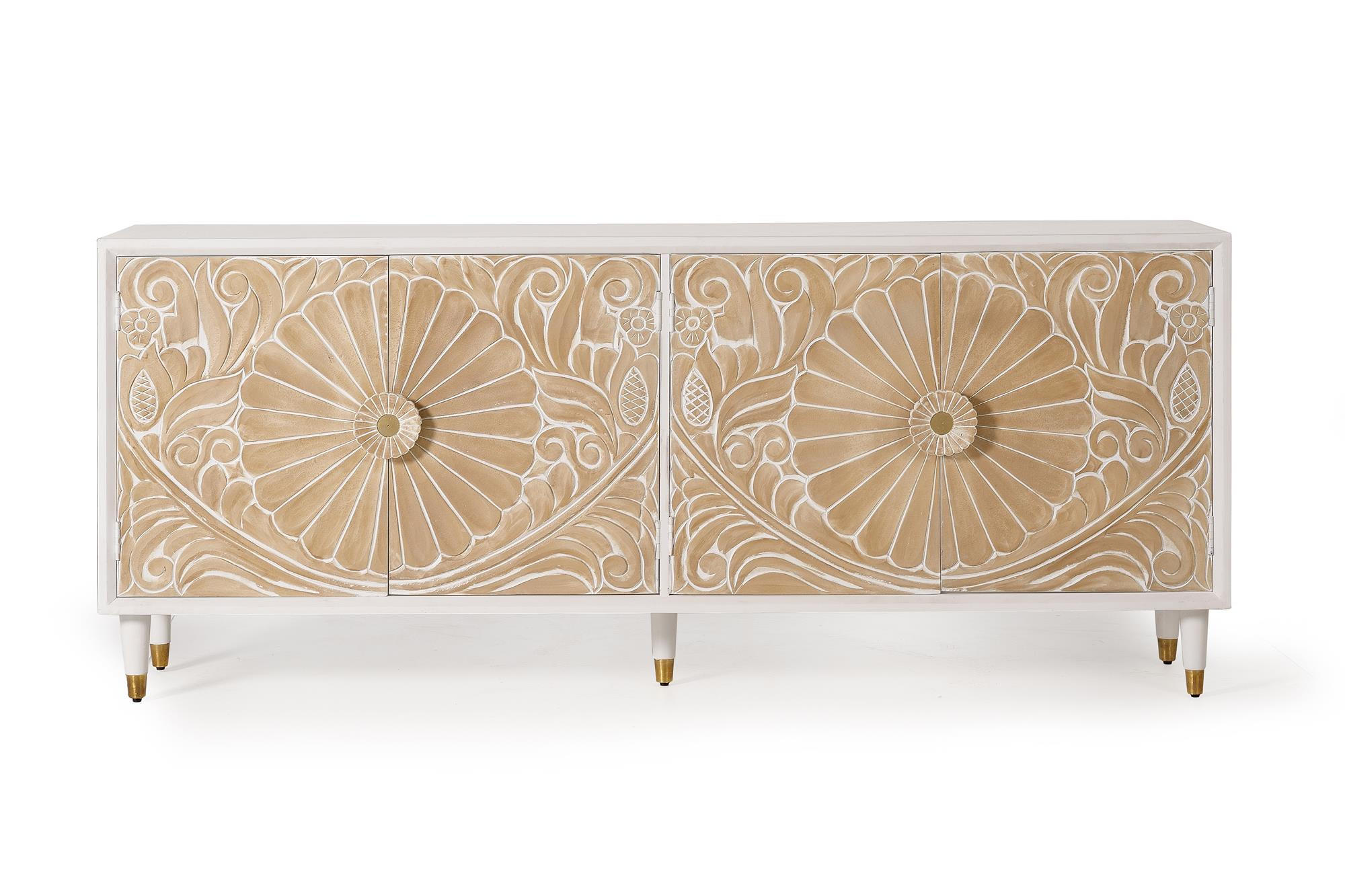 Giner y Colomer Sideboard Weiß 40x80x190 cm