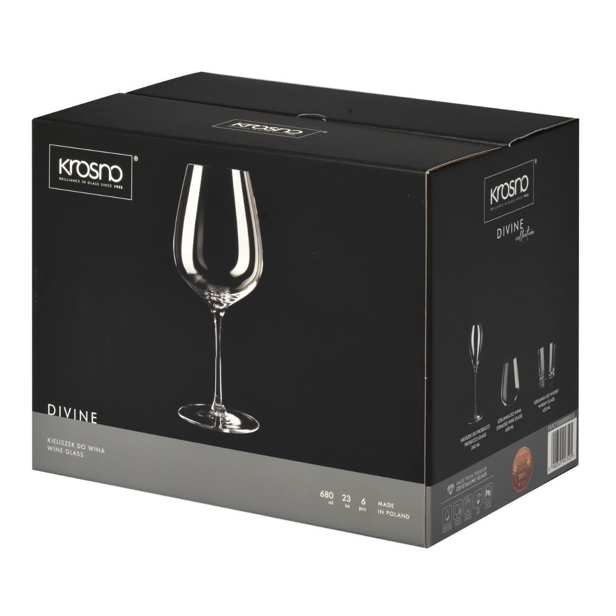 ROTWEINGLÄSER DIVINE, 6ER-SET, 580 ML - Transparent, Glas (0.58L) - Krosno Glass