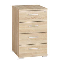 SCHUBLADENCOTAINER Optimal Sonoma Eiche hell 46 / 50 / 76cm - Eichefarben, Holz/Holzwerkstoff (46/76/50cm) - Feldmann-Wohnen