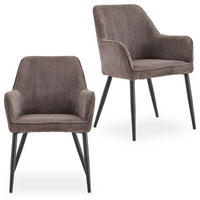 ESSZIMMERSTÜHLE VERONA 2er-Set taupe - Taupe, Textil (59/85/63cm) - IDIMEX