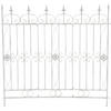 GARTENZAUN Metall antik weiß - Weiß/Grau, Metall (124/116cm) - CLP