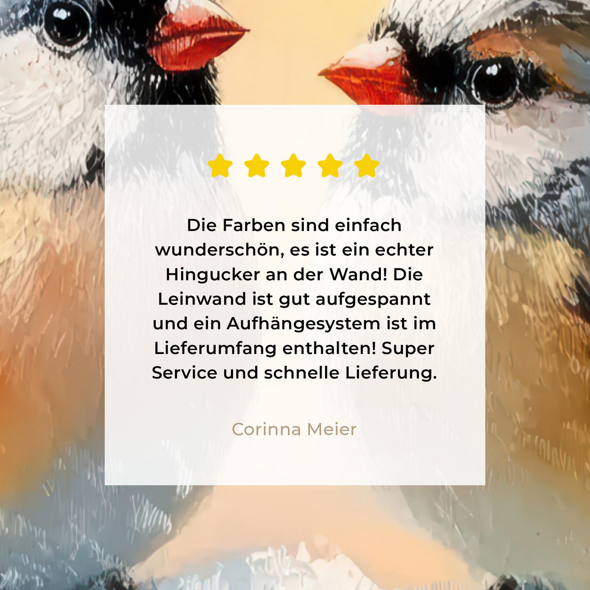 LEINWANDBILD Vögel - Zweig - Winter - Schnee 40x30 cm - Pastellblau, Textil (40/30cm) - MuchoWow