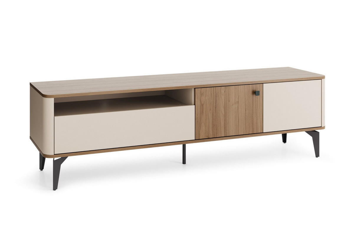 TV-LOWBOARD AURO 06 180/51/40 cm in Kaschmir / Royal Nussbaum - Kaschmir/Nussbaumfarben, Holzwerkstoff (180/51/40cm) - Deine Möbel 24