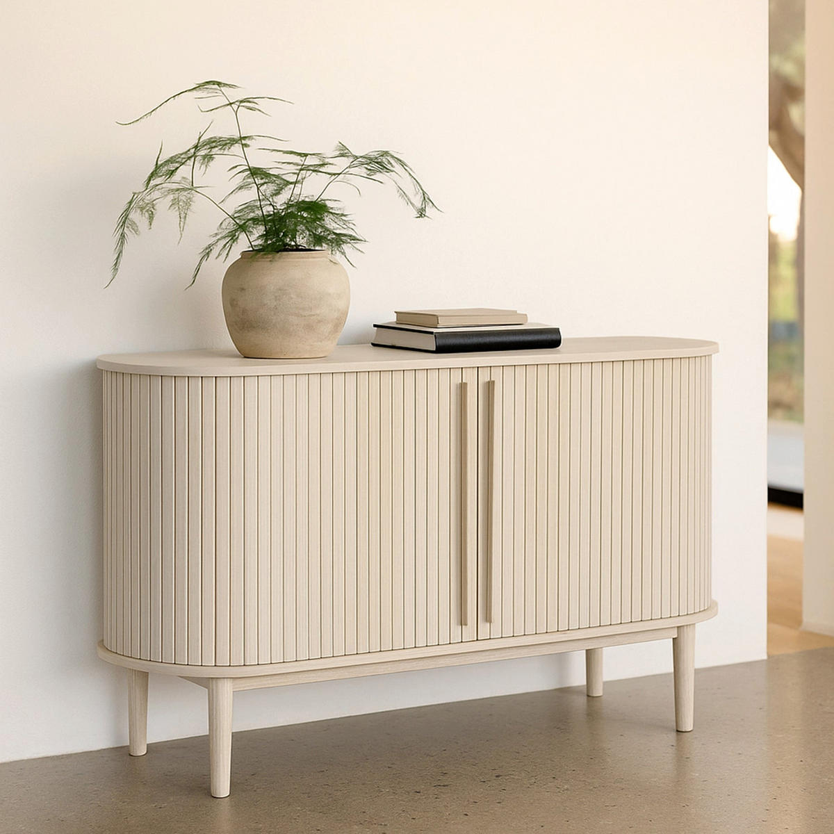 SIDEBOARD Meta 2-türig 140 cm - Hellbraun/Beige, Holz/Holzwerkstoff (140/76/45cm) - Selsey