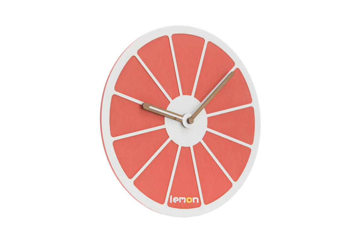 WANDUHR Design Rot 29/29 cm - Rot, Holzwerkstoff (0.4/29/1cm) - ONZENO