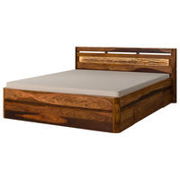BETT mit Schublade Massivholz Sheesham 160 x 200 x 90 dunkelbraun TORONTO LUX #261 - Dunkelbraun, Holz (160/200cm) - Massivmoebel24