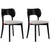 HOLZSTUHL LYCO Esstischstühl 2-er Set, Bouclé - Schwarz/Grau, Holz/Textil (47/80.5/45cm) - KONSIMO®