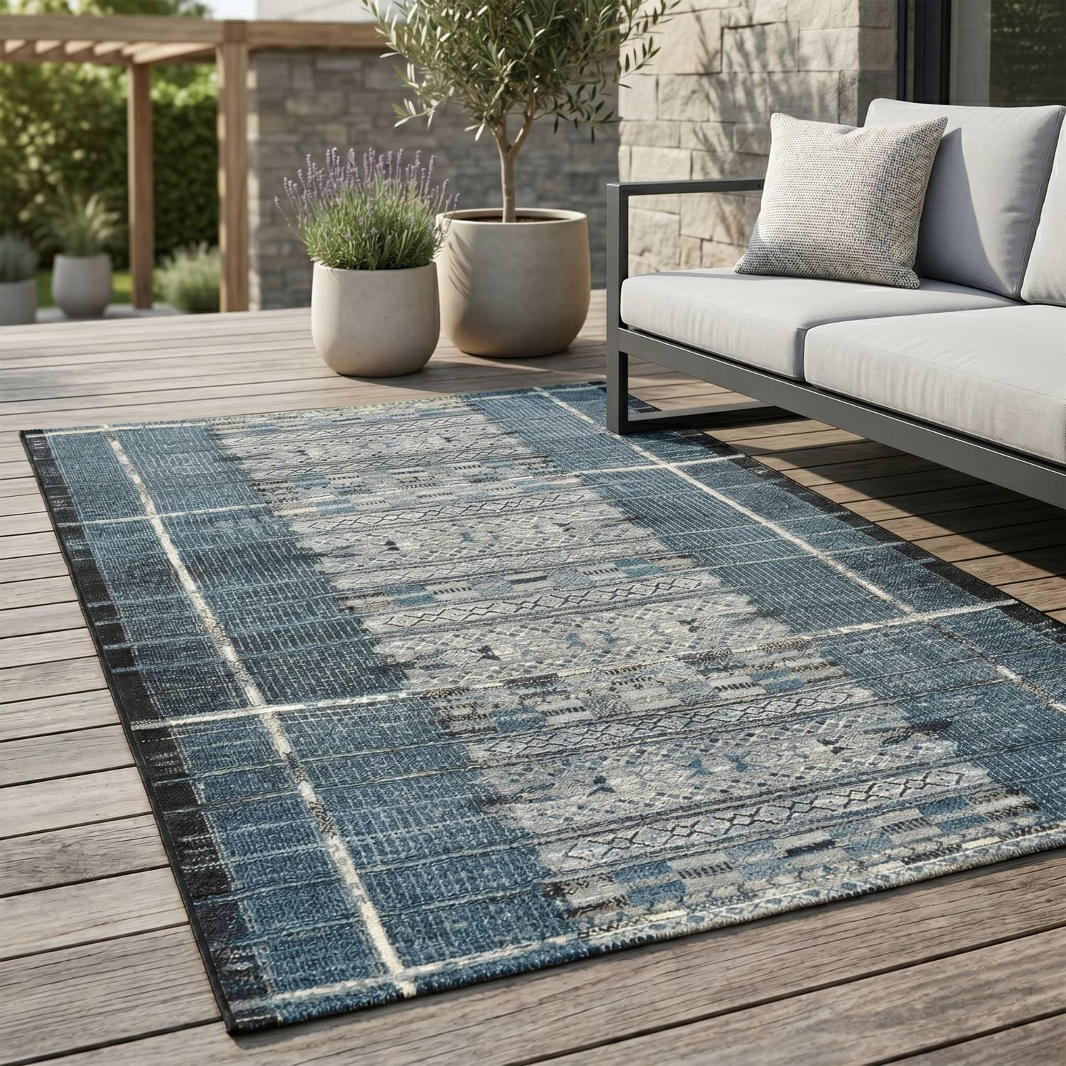 OUTDOORTEPPICH Aurora 300x400 cm - Blau, Textil (300/400cm) - Gino Falcone