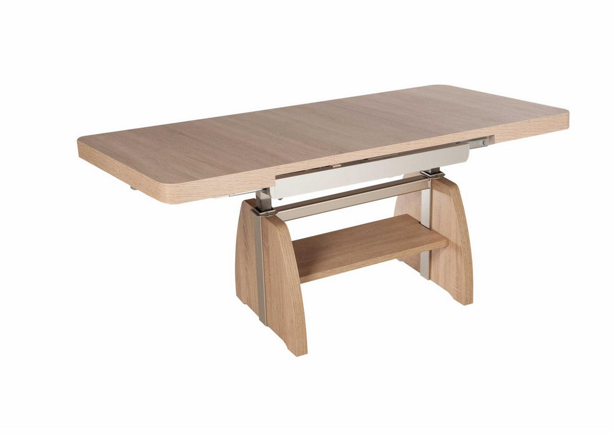 KULISSENTISCH höhenverstellbar Claude 125x55x75 Dekor Eiche Sägerau - Sonoma Eiche, Holzwerkstoff (125/75/75cm) - 58aufmkessel