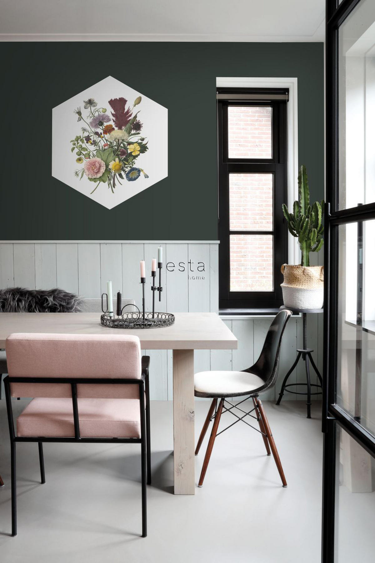 WANDTATTOO Blumenstrauß 70 x 81 cm - Multicolor, Papier (70/81/81cm) - ESTAhome