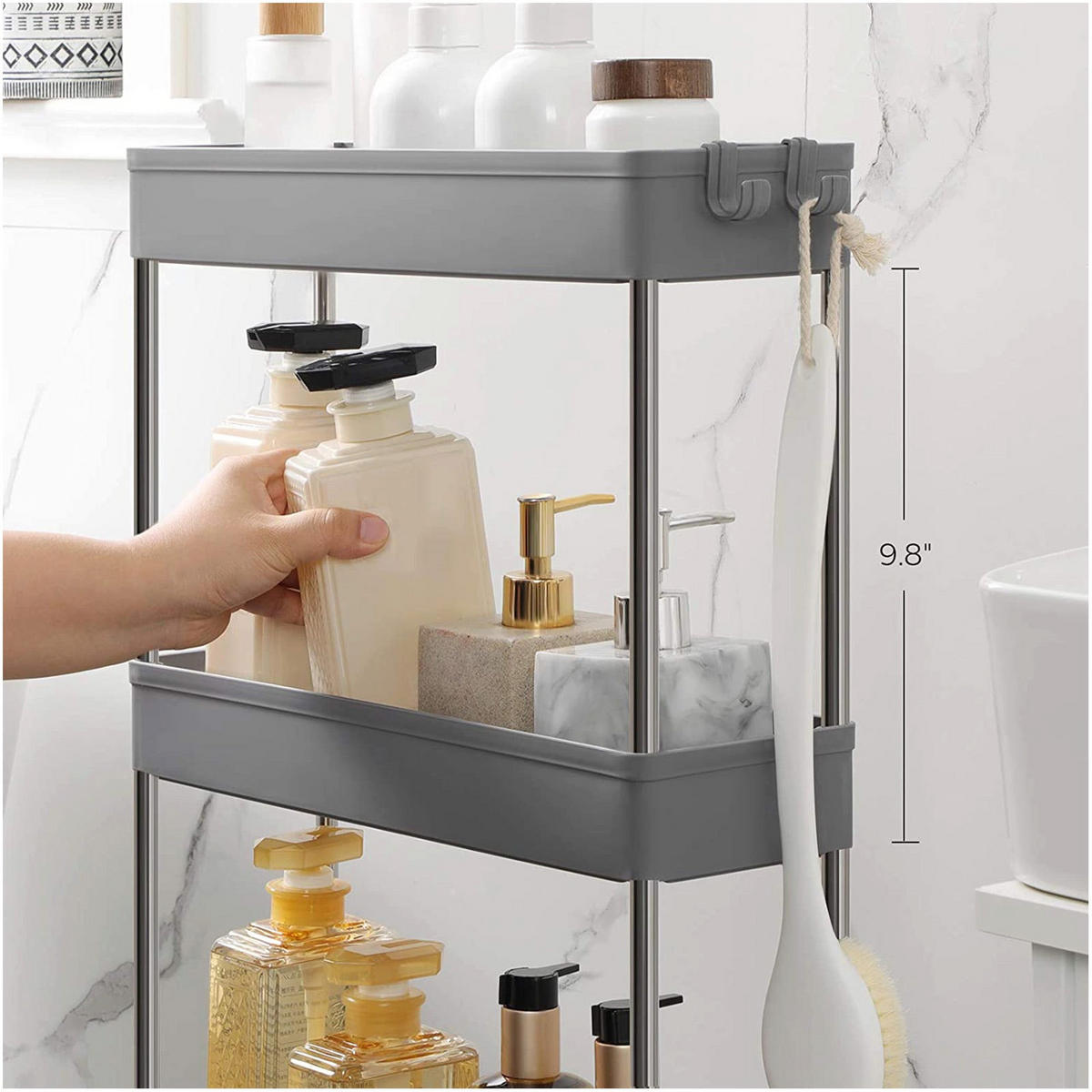 ROLLWAGEN - Grau, Kunststoff (12.5/86/40cm) - Hansiro