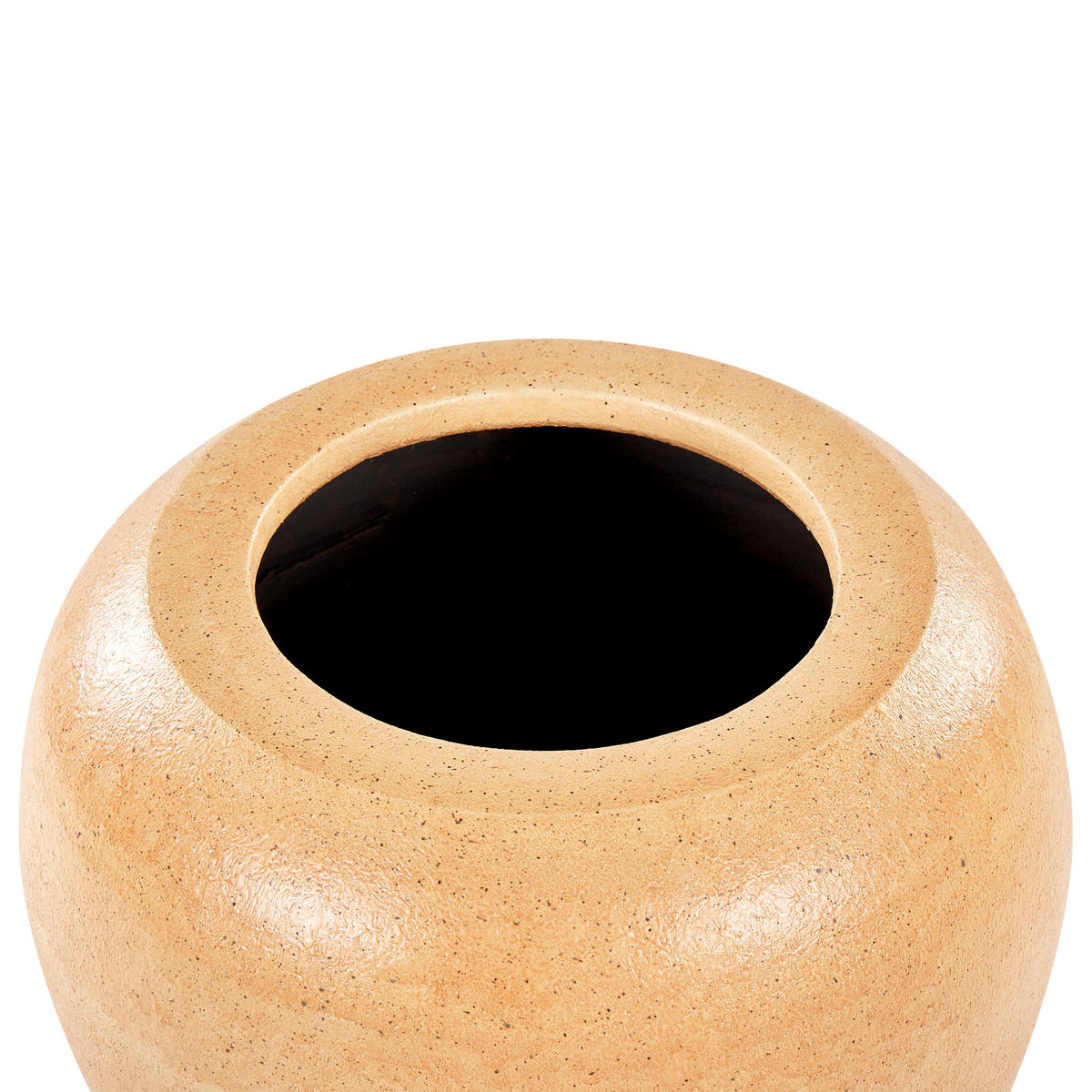DEKOVASE Terrakotta orange Skione - Orange, Stein (34cm) - Beliani