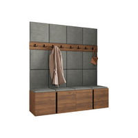 MOBILIER PENTRU HOL Orion V - culoare lemn de nuc/gri, material plastic/compozit lemnos (168/186/46cm) - MIRJAN24