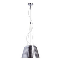 PENDELLEUCHTE CORONA Chromglas 15 W - Chromfarben, Metall (30/30/120cm) - Rendl