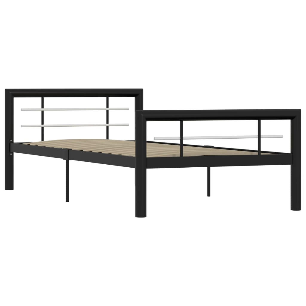 METALLBETT Hazel 97.5/212 cm - Schwarz, Metall (90/200cm) - Nettlife