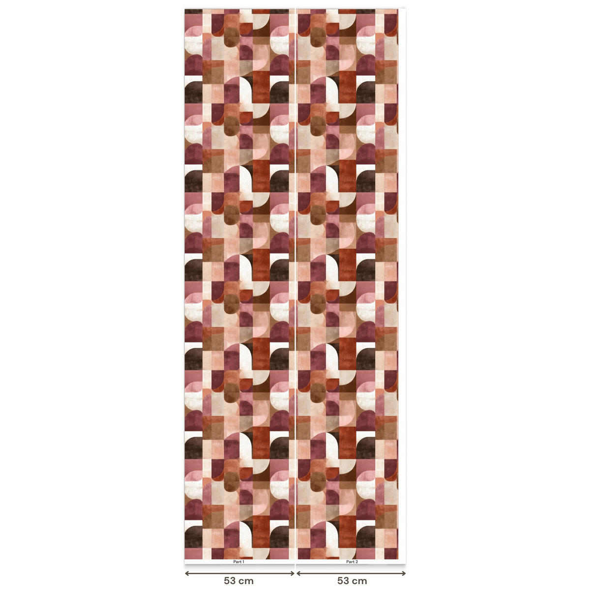 TAPETE - Geometrie - Modern - Retro - 100x260 cm - Multicolor, Papier (100/260cm) - OnlyWow