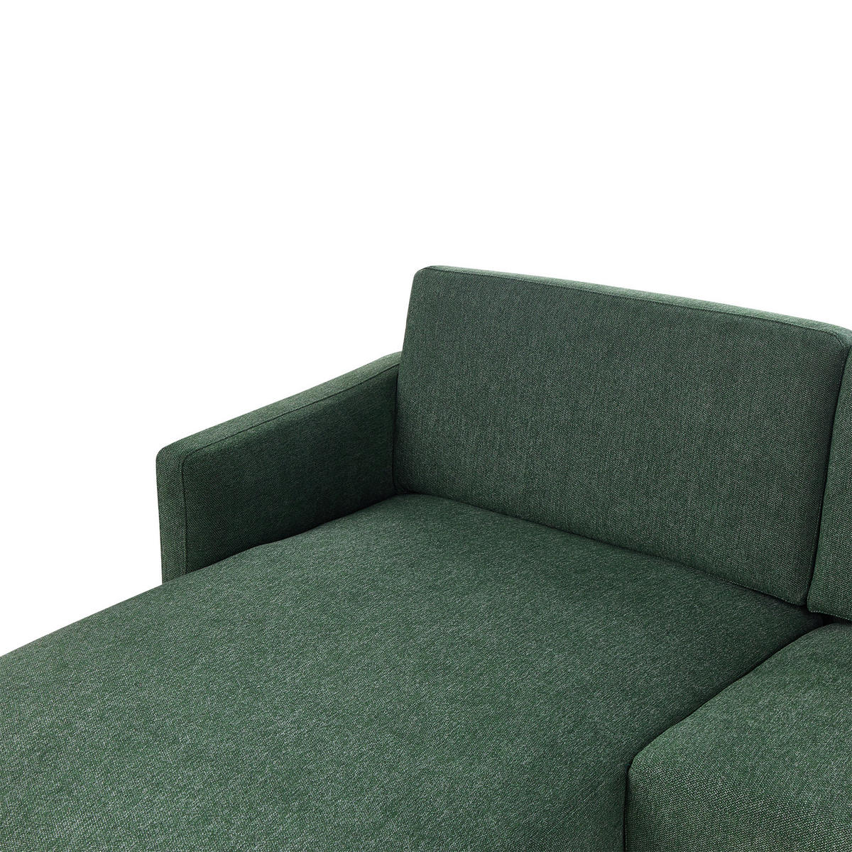 2-SITZER-ECKSOFA Polyester Grün linksseitig Breda - Dunkelgrün, Textil (192/155cm) - Beliani
