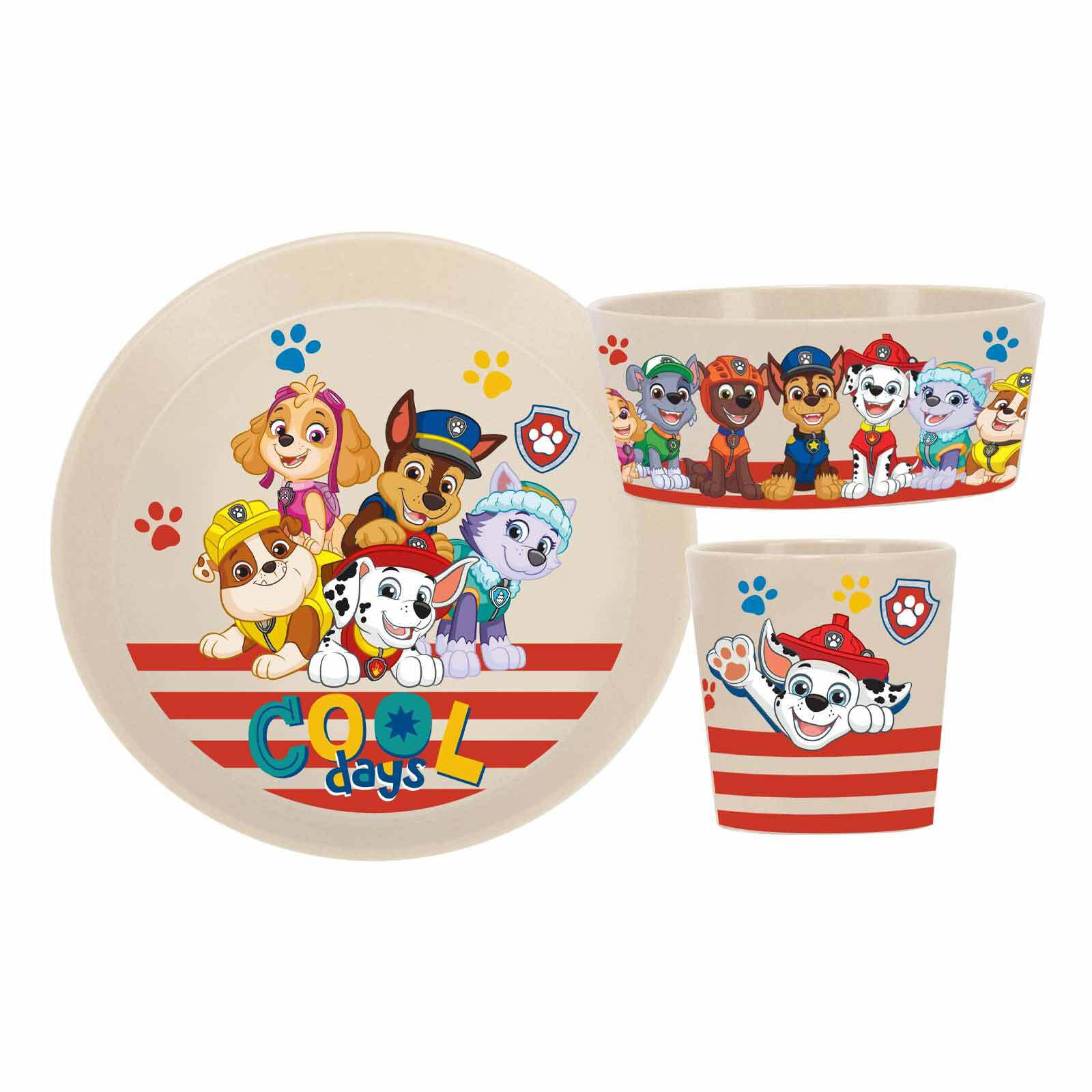KINDERGESCHIRRSET Connect Paw Patrol organic sand 3er Set - Beige, Kunststoff (1/1/1cm) - Koziol