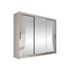 KLEIDERSCHRANK Aston IV - Kaschmir/Silberfarben, Holzwerkstoff/Kunststoff (250/215/58cm) - MIRJAN24