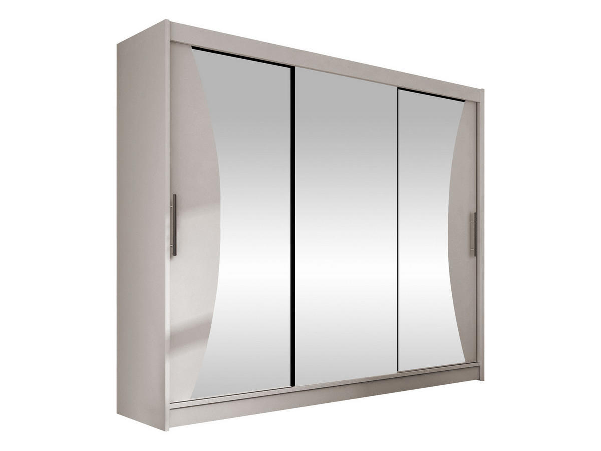 KLEIDERSCHRANK Aston IV - Kaschmir/Silberfarben, Holzwerkstoff/Kunststoff (250/215/58cm) - MIRJAN24