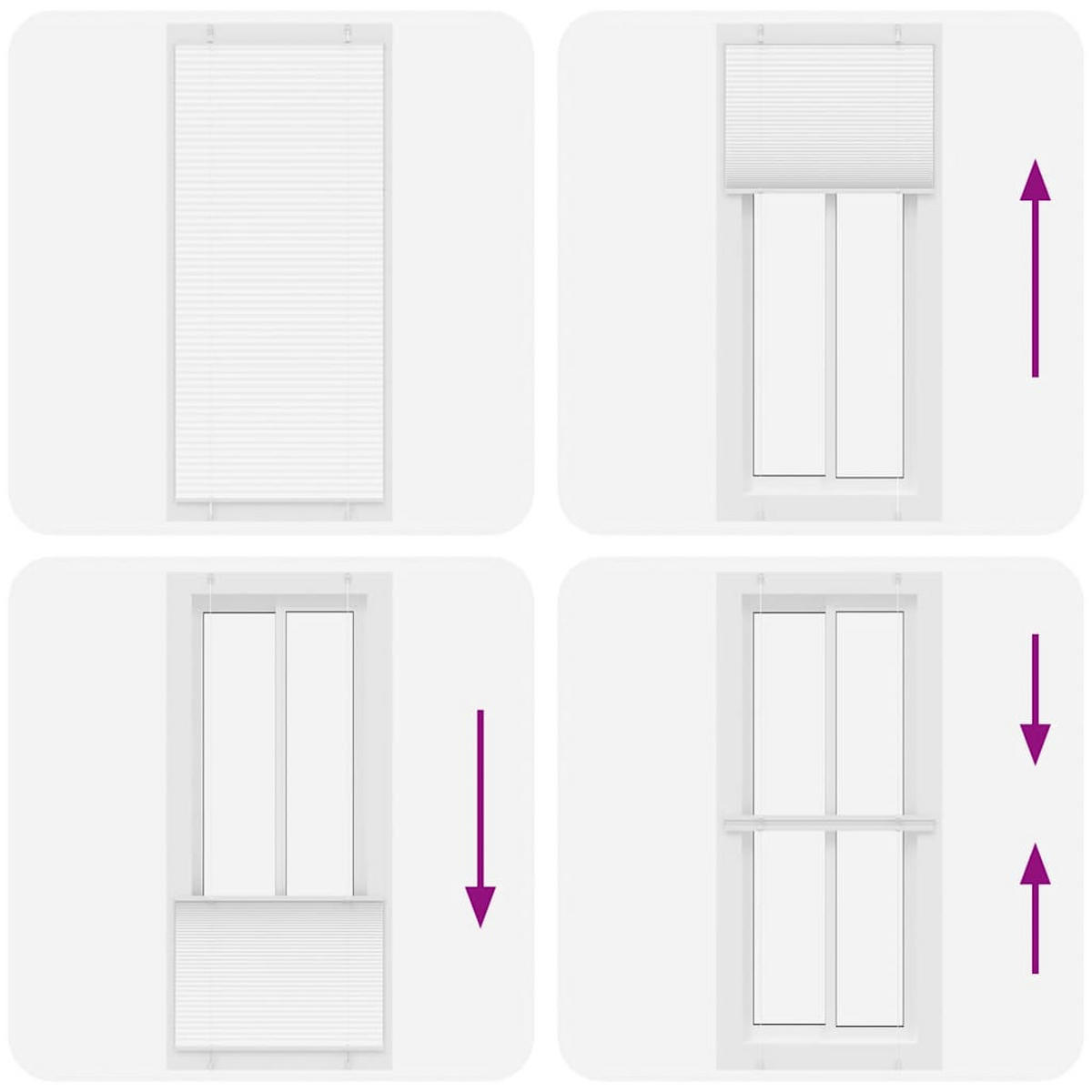 PLISSEE 90/200 cm Stoffbreite 89,4 cm aus Polyester Weiß - Weiß, Textil (90/200cm) - vidaXL