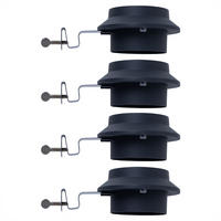 LED AUSSENLEUCHTE Solar Dachrinnenleuchte Anthrazit 4er Set - Anthrazit, Kunststoff/Metall (11.6/6/16cm)