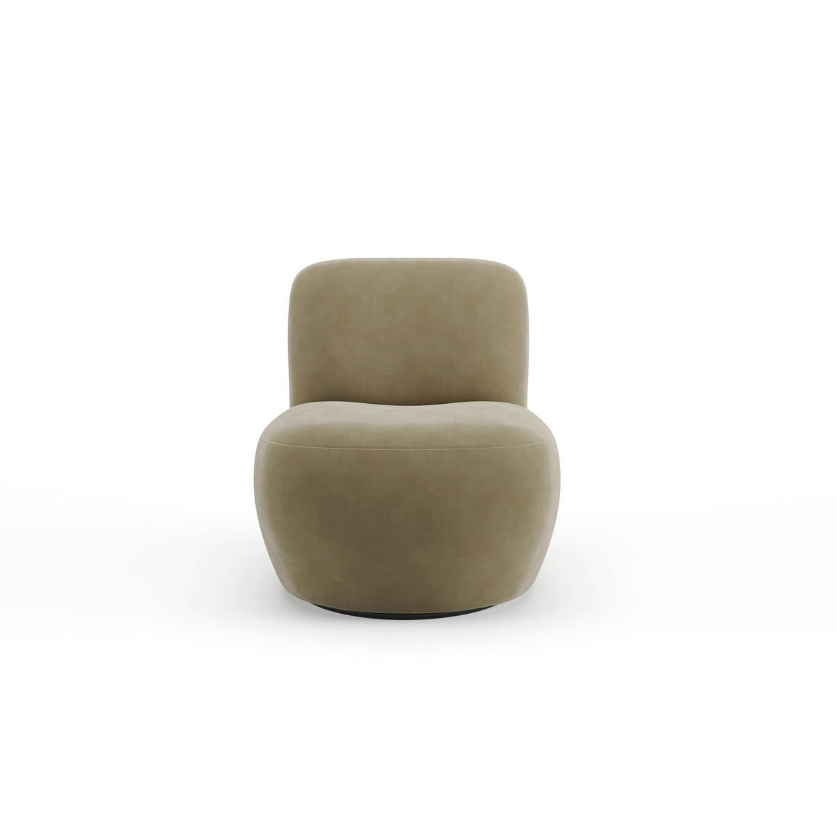 DREHSESSEL Samtstoff beige - Beige, Textil (64/77/68cm) - Sia Home