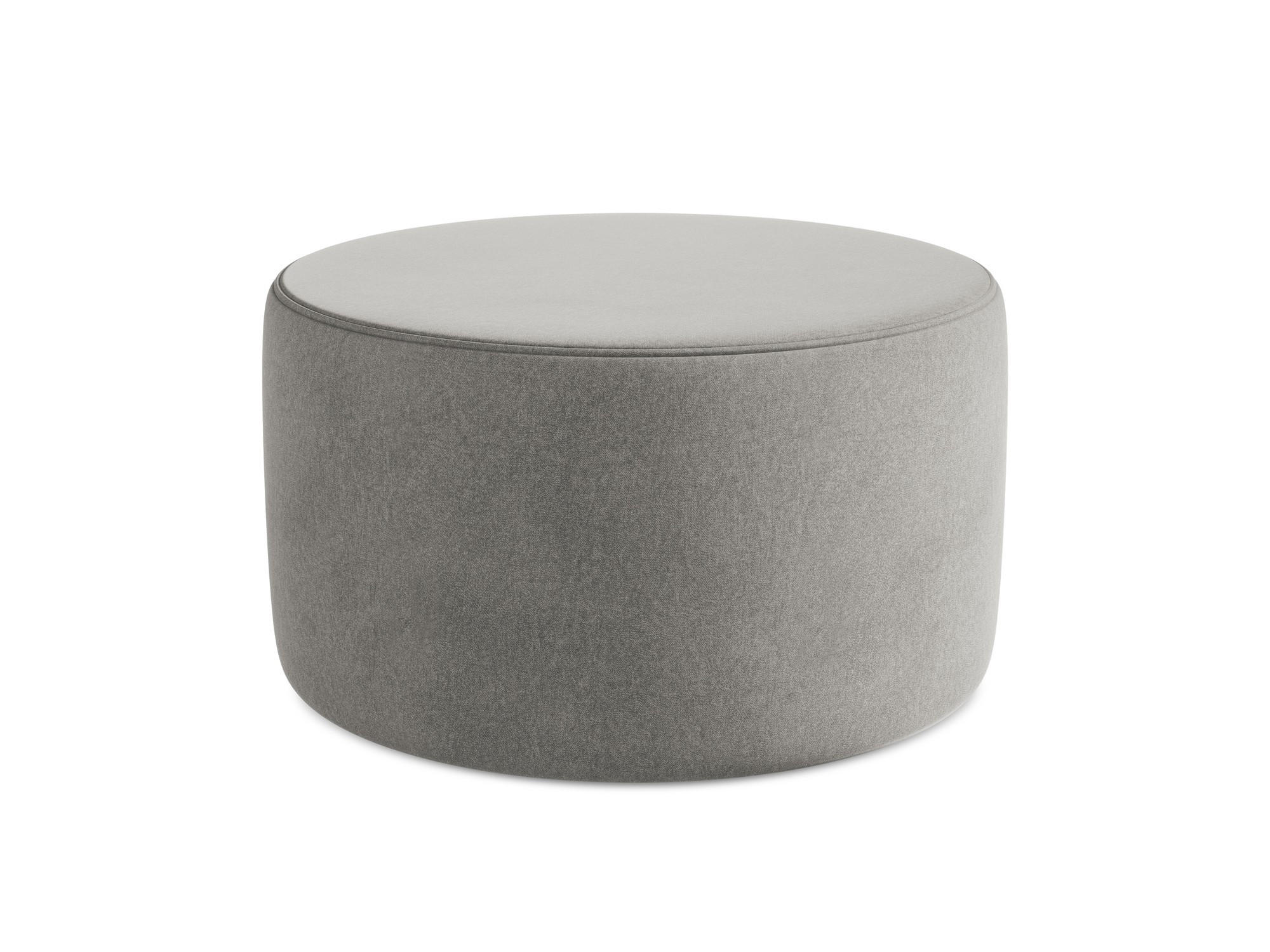 POUF Samt Stoff Grau - Schwarz/Grau, Kunststoff/Textil (81/46/81cm) - Makamii