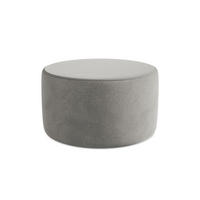 POUF Samt Stoff Grau - Schwarz/Grau, Kunststoff/Textil (81/46/81cm) - Makamii