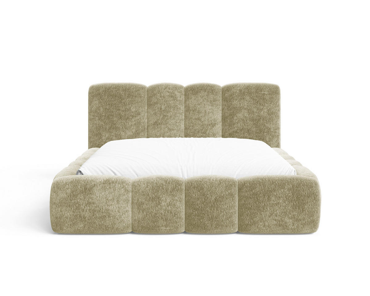 POLSTERBETT 26 - 180x200 cm – Amari – Bett mit Bettkasten und Gepolstertem Kopfteil - Olivgrün, Holz (180/200cm) - ROYAL24_MARKT