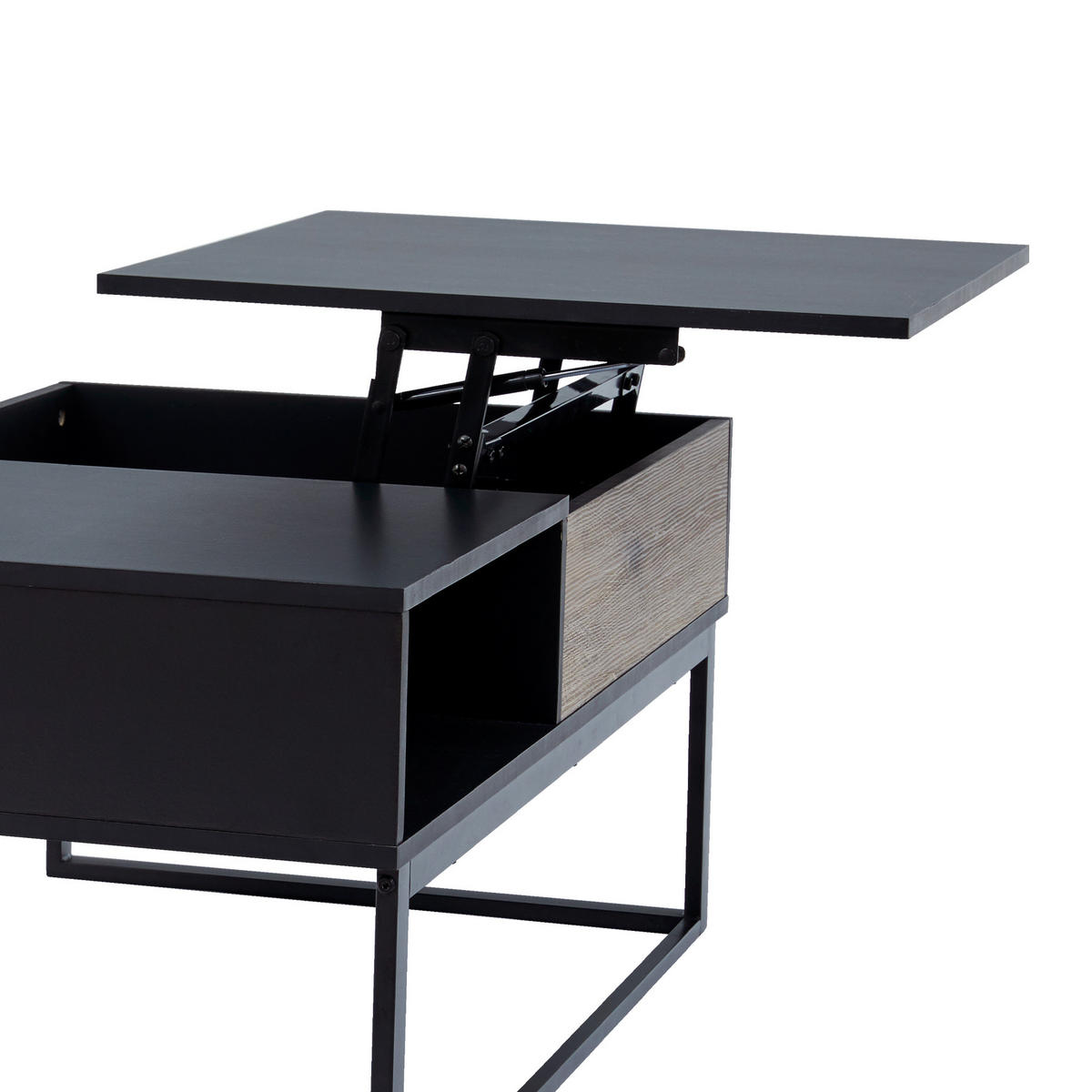COUCHTISCH Schwarz - Schwarz, Holzwerkstoff (45.1/60.3/45.1cm) - Teamson Home