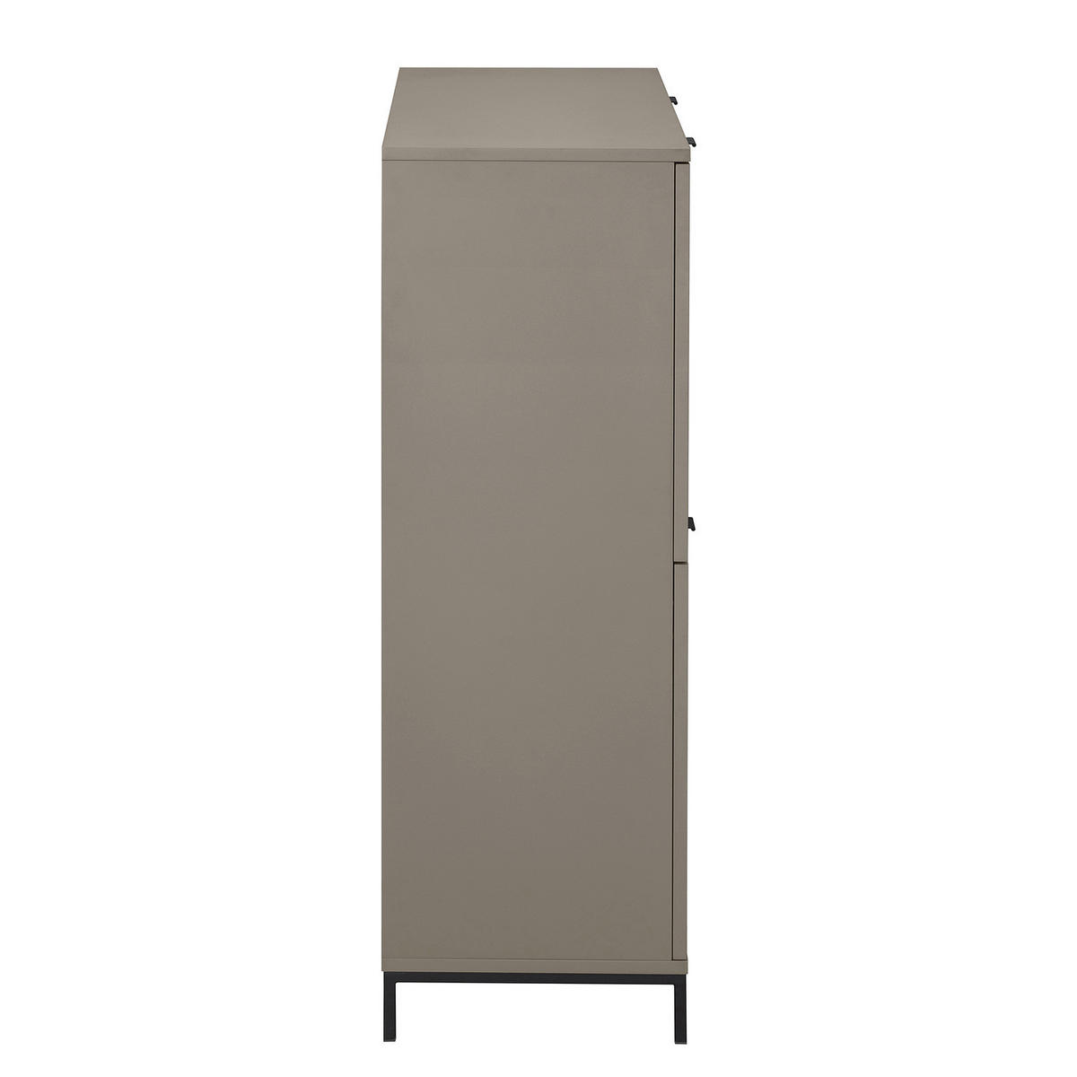 HIGHBOARD - Eisen / MDF - Taupe, Holzwerkstoff/Metall (110/124/40cm) - home24