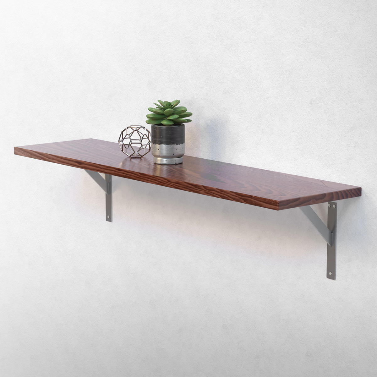 REGALHALTERUNGEN - Silberfarben, Metall (24/3/24cm) - ML-DESIGN