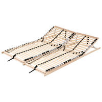 LATTENROST manuell verstellbar 160/200 cm Monthois - Hellbraun/Braun, Holz (160/200cm) - Beliani