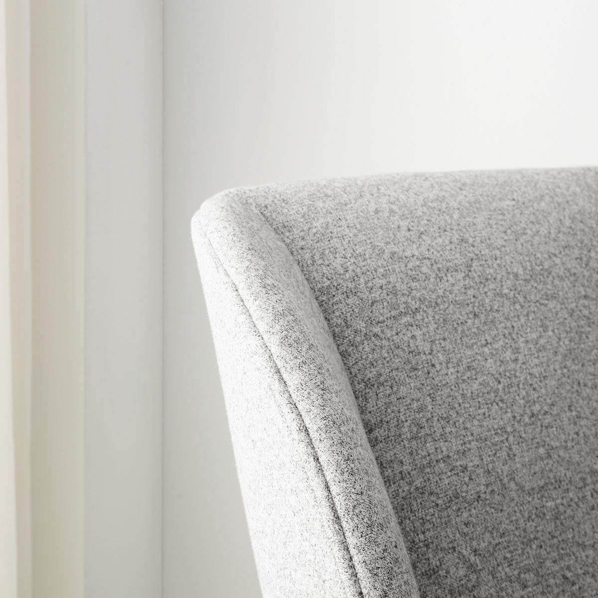 SESSEL - Eichefarben/Hellgrau, Eichenholz/Textil (82/102/90cm) - home24