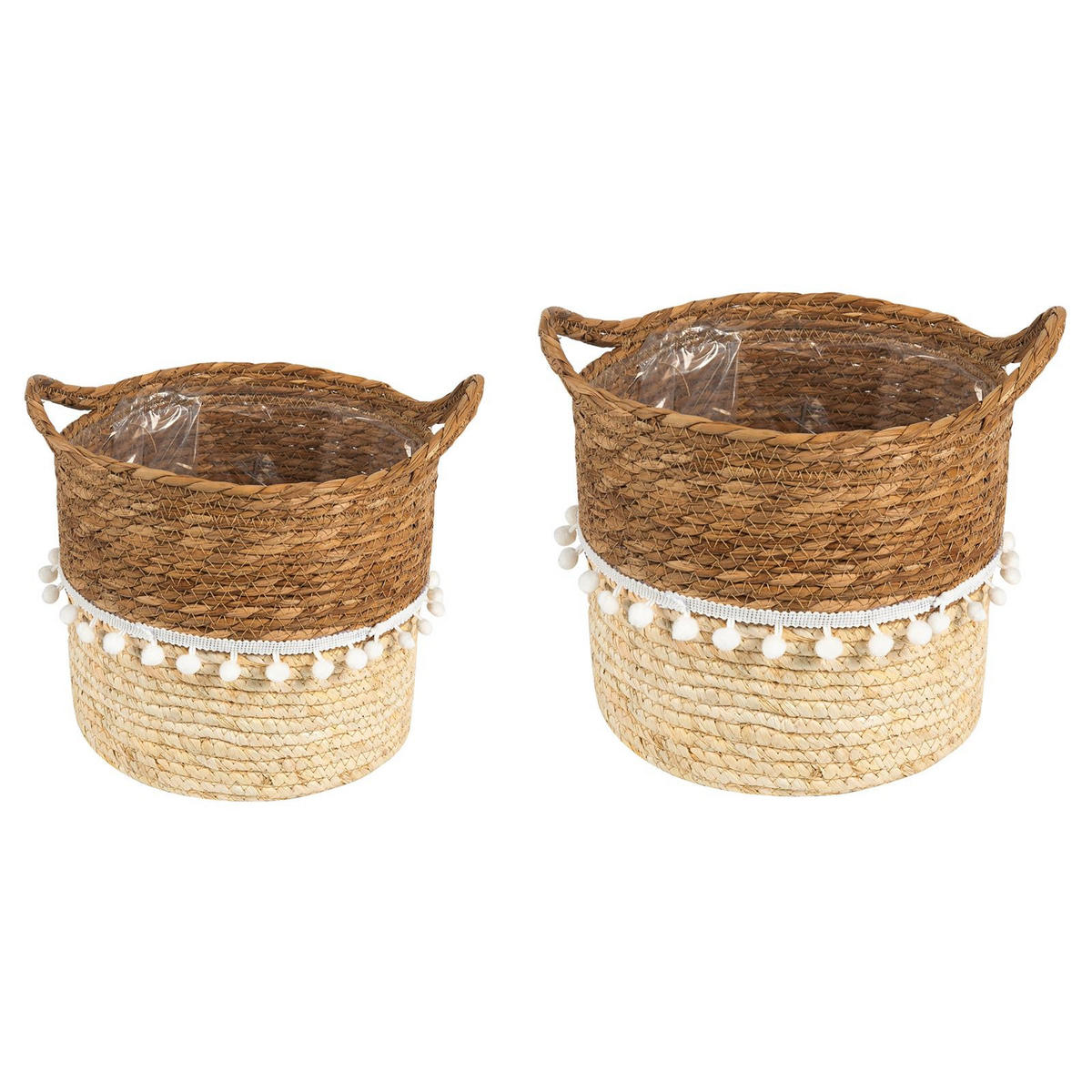 PFLANZENKÖRBE LINI - Naturfarben, Kunststoff (26/24cm) - IDIMEX