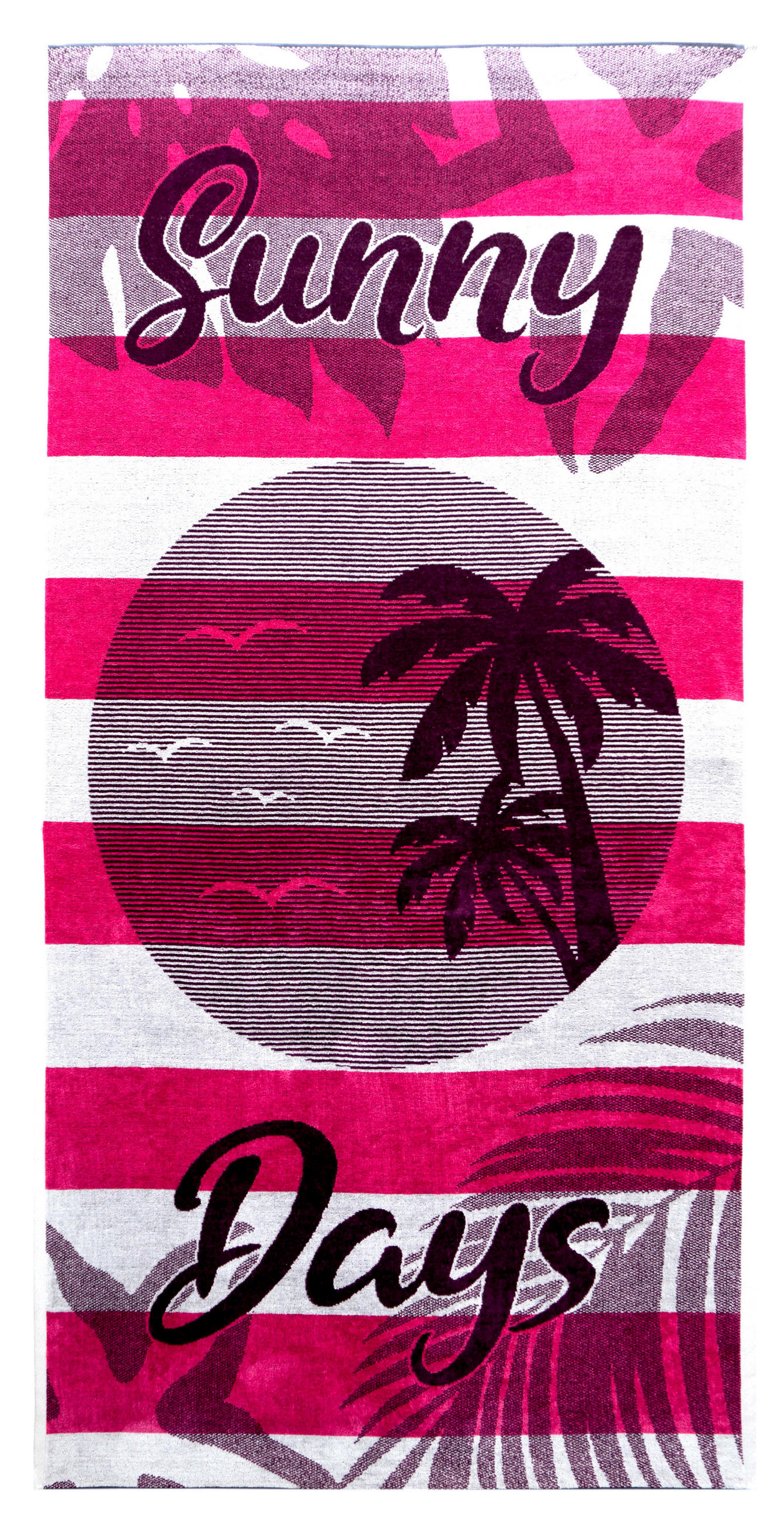STRANDTUCH Las Palmas Pink 90x180 cm - Pink, Naturmaterialien (90/180cm) - Lashuma