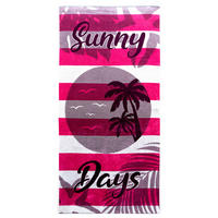 STRANDTUCH Las Palmas Pink 90x180 cm - Pink, Naturmaterialien (90/180cm) - Lashuma
