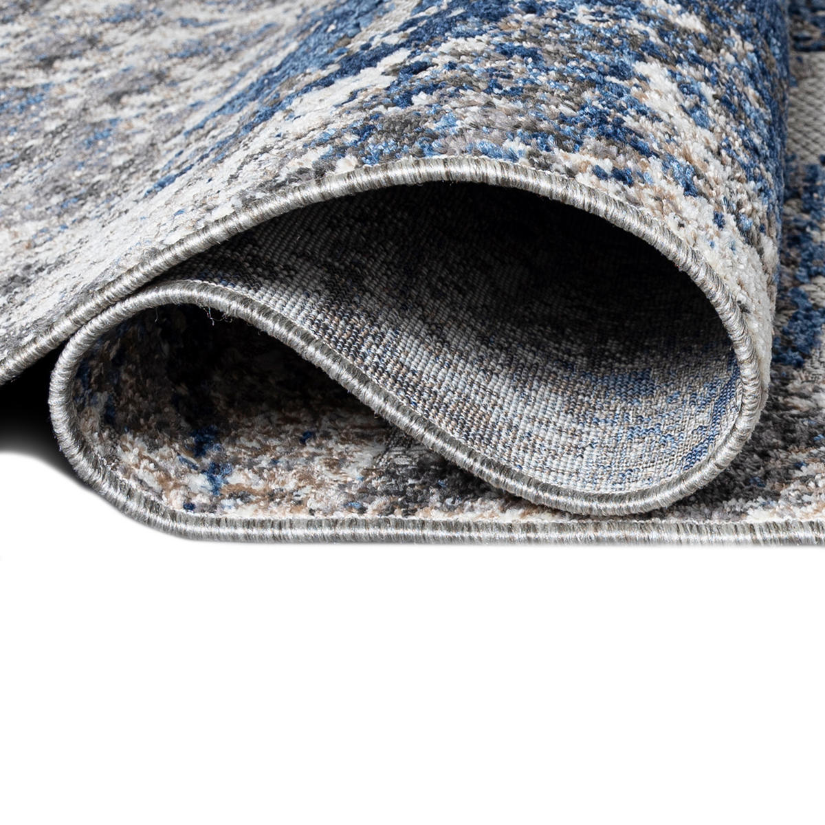 TEPPICH In-Outdoor Bunte Abstrakt - Kurzflor Rechteckig - 80 x 150 cm - Blau, Textil (80/150cm) - Mazovia