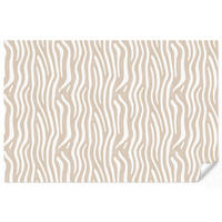 TAPETE - Abstrakt - Zebra - Beige - 400x280 cm - Beige, Papier (400/280cm) - OnlyWow