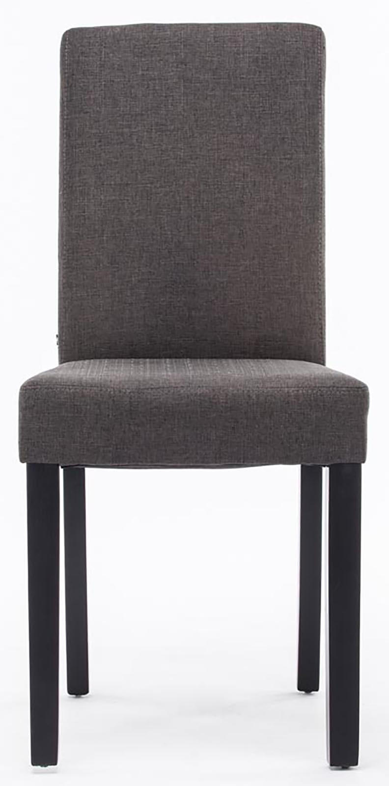 ESSZIMMERSTUHL Ines, 2er Set Stoff, Gestell Holz Schwarz Dunkelgrau - Dunkelgrau/Schwarz, Holz/Textil (41/91/47cm) - TPFLiving
