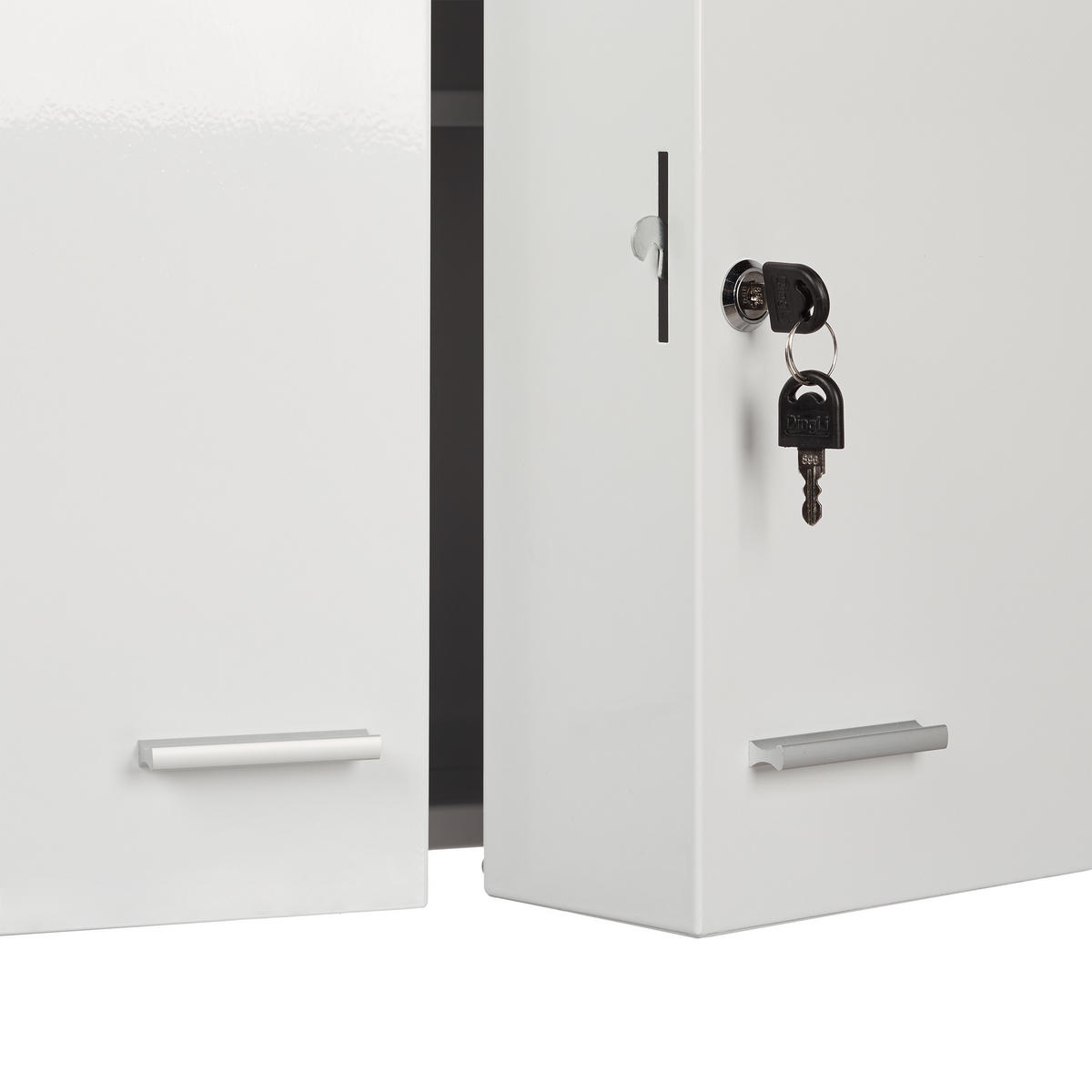 MEDIZINSCHRANK Premium - Weiß, Metall (53/53/20cm) - Relaxdays