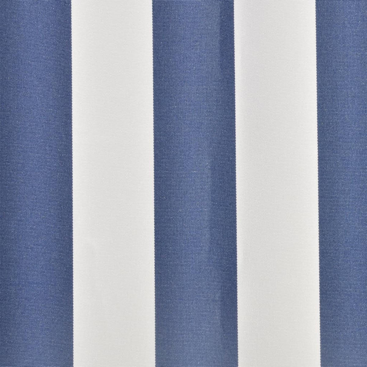 MARKISENBESPANNUNG Canvas Blau & Weiß 4/3 M (Ohne Rahmen) - Blau, Textil (295/1/380cm) - vidaXL